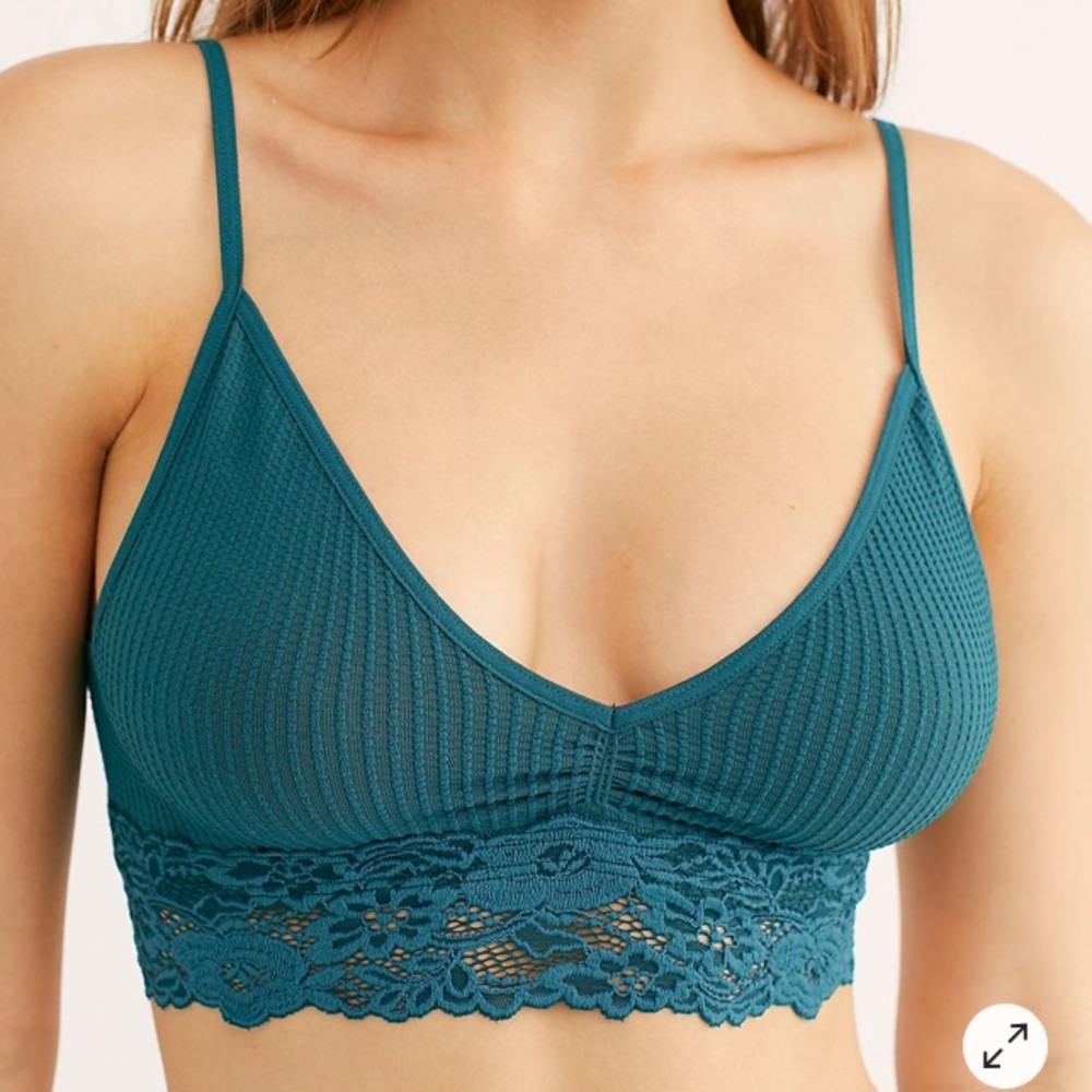 NWT Free People Stevie Lace Trim Bralette M/L - Picture 3 of 8
